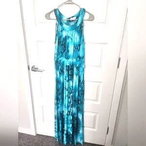 Calvin Klein, Blue Python Print, Size 12 Summer Dress